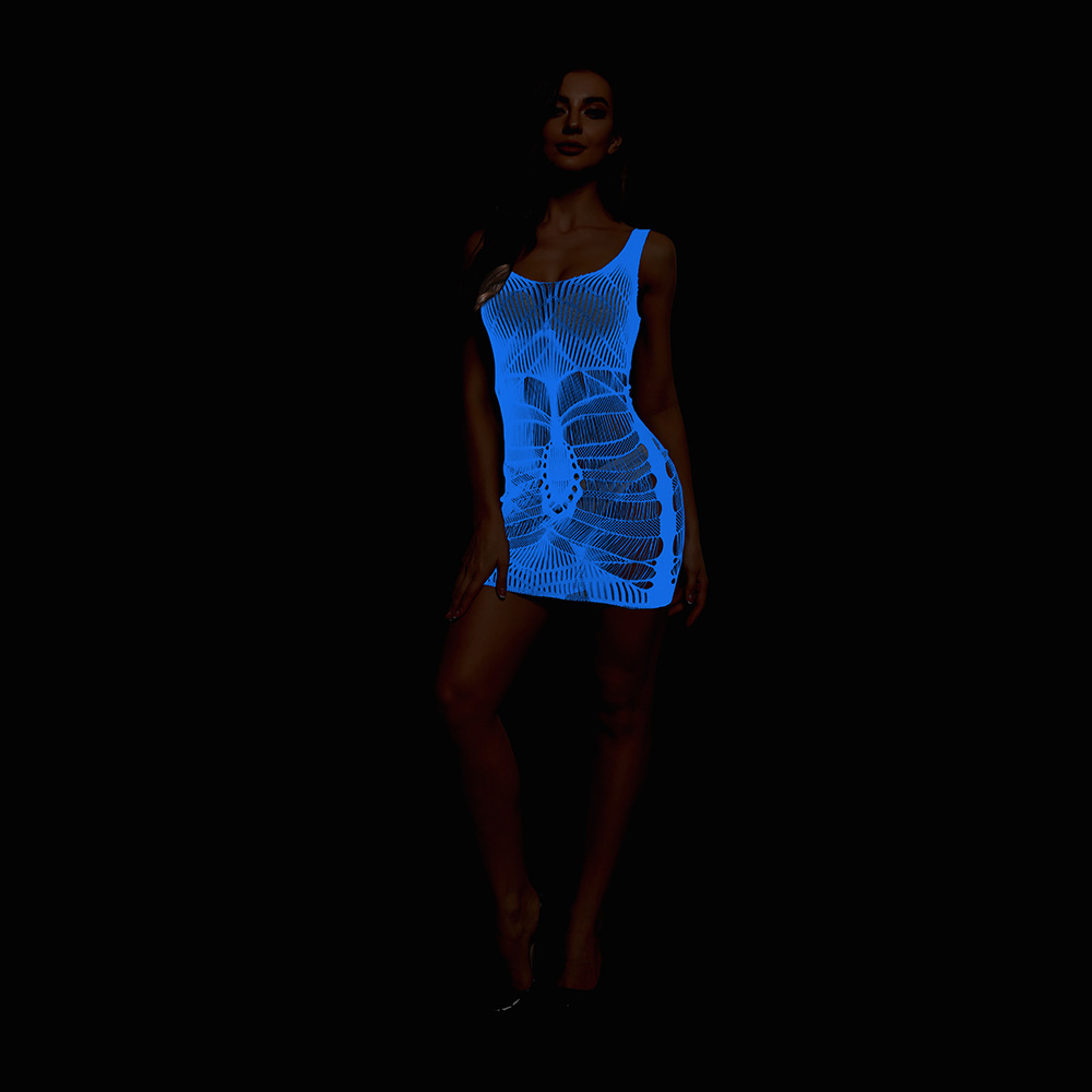 Bodystocking Fishnet - Pole Dance Clothing Luminous Glowing Lingerie
