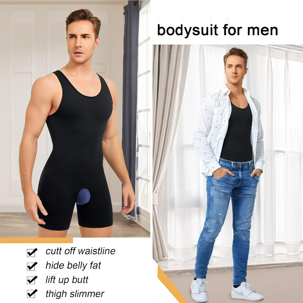 1Pcs Mens Seamless Compression - огляд і ціна Shapewear Bodysuit Firm
