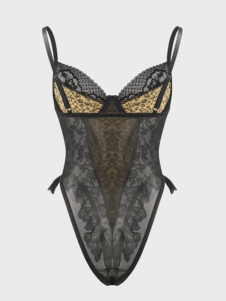 Sexy Lace Leopard Pattern Body - огляд і ціна Shapewear Bodysuit Firm