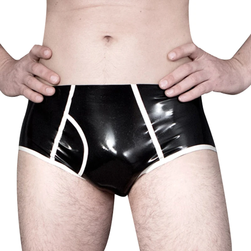 Party Latex Briefs With Stripe - огляд і ціна Boyshort Underwear